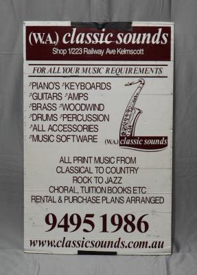 SIGN, ADVERTISING - CLASSIC SOUNDS