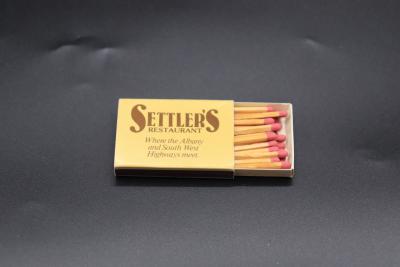 MATCHBOX, SLEAVE - PROMOTIONAL SETTLER'S RESTAURANT