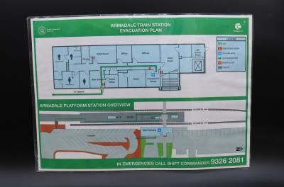 SIGN, EVACUATION PLAN - ARMADALE TRAIN STATION