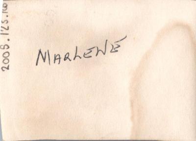 PHOTOGRAPH: MARLENE, THELMA GREEN BEQUEST