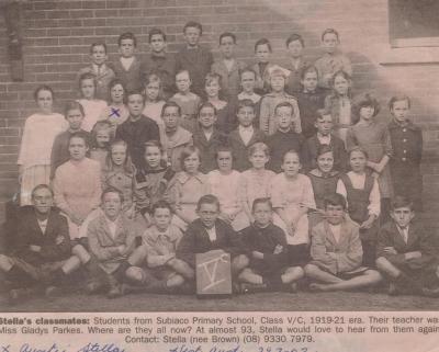 NEWSPAPER: SCHOOL PHOTOGRAPH FROM SUBIACO PRIMARY SCHOOL, 1919-1921