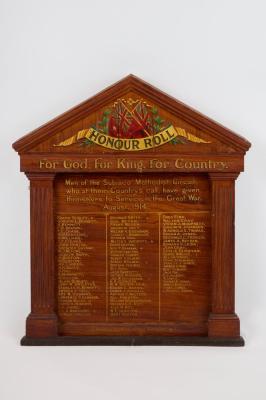 MEMORIAL HONOUR BOARD: SUBIACO METHODIST CIRCUIT HONOUR ROLL