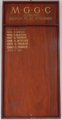 BOYS' MATCH PLAY PYRAMID HONOUR BOARD