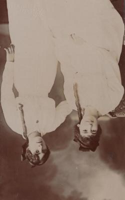 POSTCARD: ANNIE GRAHAM AND SISTER, FROM ALBUM 1, THELMA GREEN COLLECTION