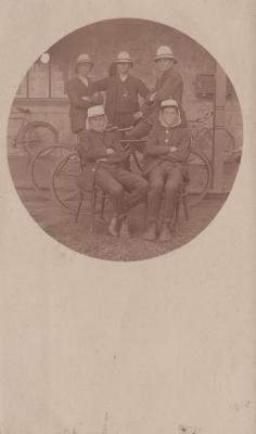 POSTCARD: GROUP OF PEOPLE, FROM ALBUM 1, THELMA GREEN COLLECTION