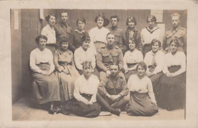 POSTCARD: GROUP OF PEOPLE, FROM ALBUM 1, THELMA GREEN COLLECTION