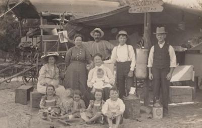 POSTCARD: GROUP OF PEOPLE, FROM ALBUM 1, THELMA GREEN COLLECTION