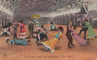 POSTCARD: PEOPLE DANCING, FROM ALBUM 1, THELMA GREEN COLLECTION
