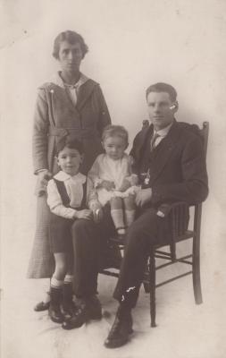 POSTCARD: FAMILY PHOTOGRAPH, FROM ALBUM 1, THELMA GREEN COLLECTION