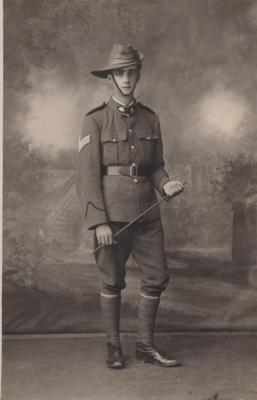 POSTCARD: UNKNOWN MAN IN UNIFORM, FROM ALBUM 1, THELMA GREEN COLLECTION