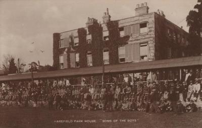 POSTCARD: HAREFIELD PARK HOUSE, FROM ALBUM 1, THELMA GREEN COLLECTION