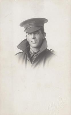 POSTCARD: UNKNOWN MAN IN UNIFORM, FROM ALBUM 1, THELMA GREEN COLLECTION