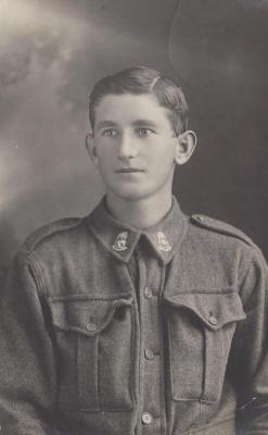 POSTCARD: UNKNOWN MAN IN UNIFORM, FROM ALBUM 1, THELMA GREEN COLLECTION