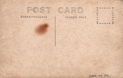 POSTCARD: CAR AND DRIVER, FROM ALBUM 1, THELMA GREEN COLLECTION