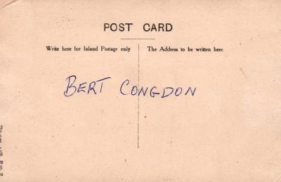 POSTCARD: BERT CONGDON, FROM ALBUM 1, THELMA GREEN COLLECTION
