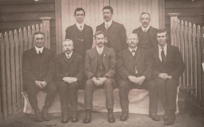 POSTCARD: GROUP OF PEOPLE, FROM ALBUM 1, THELMA GREEN COLLECTION