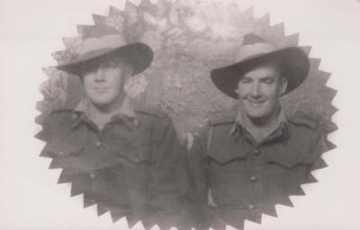 POSTCARD: WILLIAM AND GORDON TRENBERTH, FROM ALBUM 1, THELMA GREEN COLLECTION