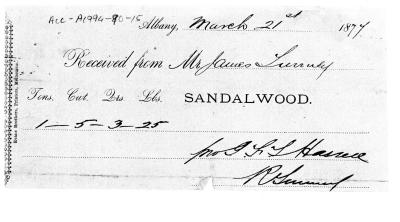 (Copy) THREE DOCUMENTS RELATED TO SANDALWOOD HARVESTING 1877-1888