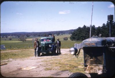ABORIGINAL CARTING CONTRACTORS ON FARM IN KULIKUP 1950'S