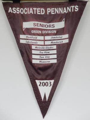 PENNANT - SENIOR MEN - ASSOCIATED GOLF CLUBS - 4BBB GREEN DIVISION 2003