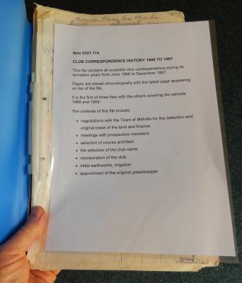 CLUB CORRESPONDENCE HISTORY 1966 TO 1967