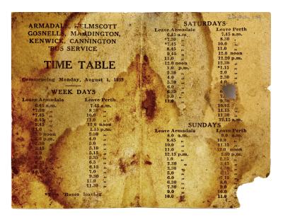 TIMETABLE - JJ THORPE BUS SERVICE