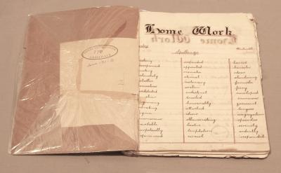 EXERCISE BOOK, SCHOOL - 'ANGUS GLENDINNING' MARCH 1936 TO SEPT 1936