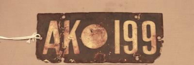 PLATE, LICENSE - AK 199
