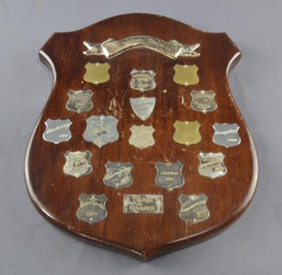 SHIELD, WOODEN - GC SPRIGGS TEAM GAMES