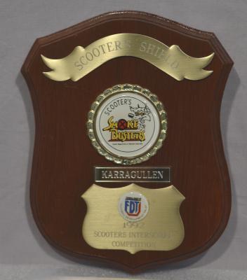 SHIELD, WOODEN - SCOOTERS INTERSCHOOL COMPETITION