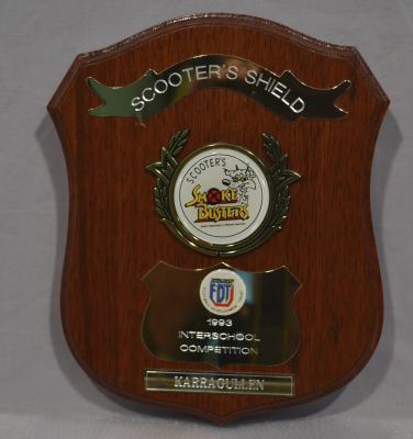 SHIELD, WOODEN - SCOOTERS INTERSCHOOL COMPETITION