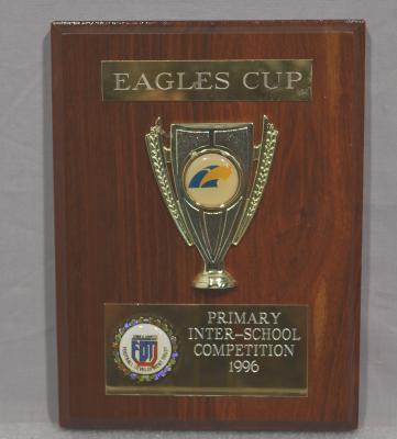 PLAQUE, WOODEN, - EAGLES CUP PRIMARY INTERSCHOOL COMPETITION