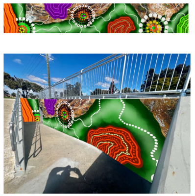 Mural at Maddingon Underpass, Burslem Park