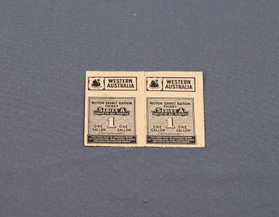 SERIES A MOTOR SPIRIT RATION TICKETS 1 GALLON - DENZIL ROY FLETCHER