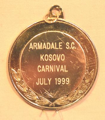 MEDAL - KOSOVO CARNIVAL PRESENTED TO ARMADALE SOCCER CLUB