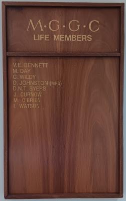 LIFE MEMBERS HONOUR BOARD
