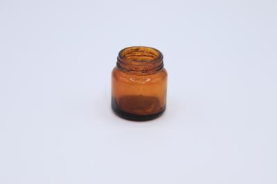 JAR, BROWN GLASS