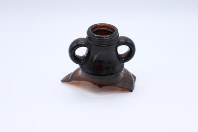 BOTTLE, FRAGMENT - NECK WITH HANDLES, BROWN