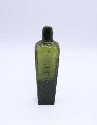 BOTTLE, GREEN GLASS - JOHN DE KUYPER & SONS ROTTERDAM