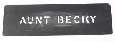 STENCIL, FRUIT PACKING CASE - AUNT BECKY