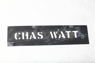 STENCIL, FRUIT PACKING CASE - CHAS WATT