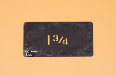 STENCIL, FRUIT PACKING CASE - 1 3/4