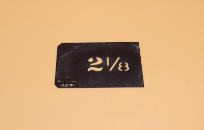 STENCIL, FRUIT PACKING CASE - 2 1/8