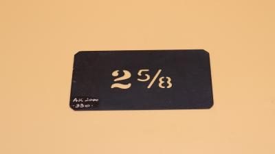 STENCIL, FRUIT PACKING CASE - 2 5/8