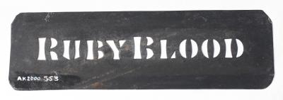 STENCIL, FRUIT PACKING CASE - RUBY BLOOD