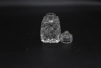 SALTCELLAR - CUT GLASS WITH LID