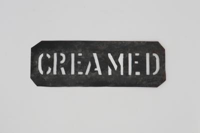 PACKING CASE STENCIL - CREAMED