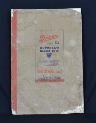 RECEIPT , DOCKET, BOOK - HAROLD E SAW BUTCHER
