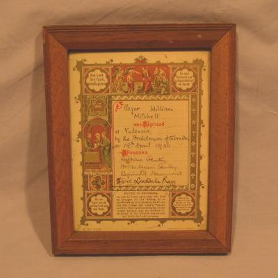 CERTIFICATE- CHRISTENING