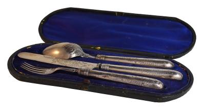 KNIFE, TABLE - CHRISTENING SET